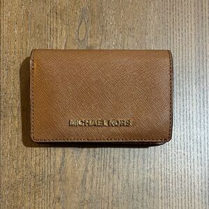 Michael Kors Brown Leather Bi-Fold Wallet